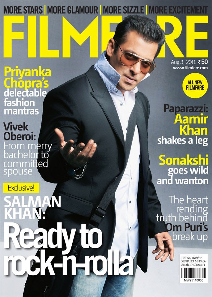 Bollywood Movie Blog Salman Khan on Filmfare Magazine Cover