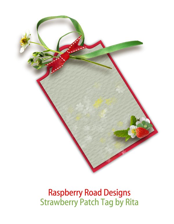 Raspberry Road Designs Strawberry Patch Tag Freebie
