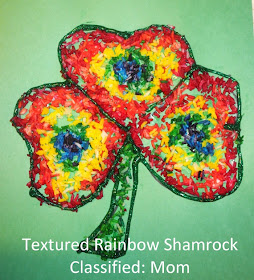 Textured Rainbow Shamrock Kids Craft