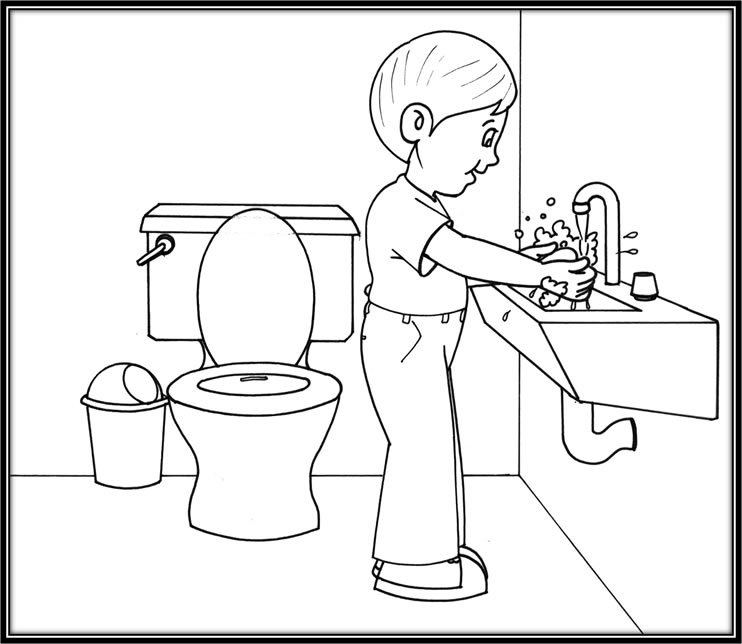 Niño lavandose la cara para colorear - Imagui Niño lavandose la cara para colorear - Imagui