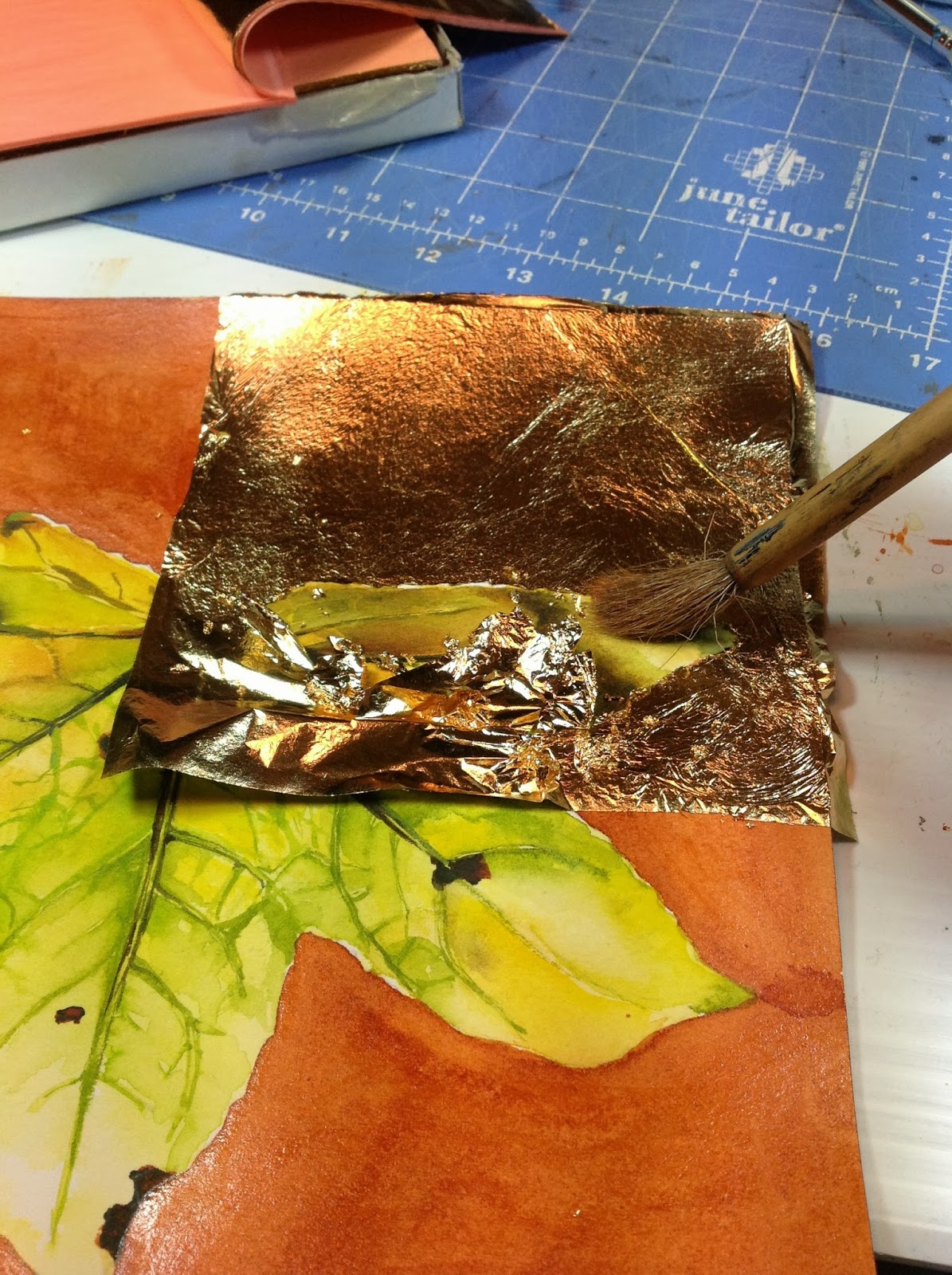 Carrie's Creations "Gold Leaf" and demo of the process