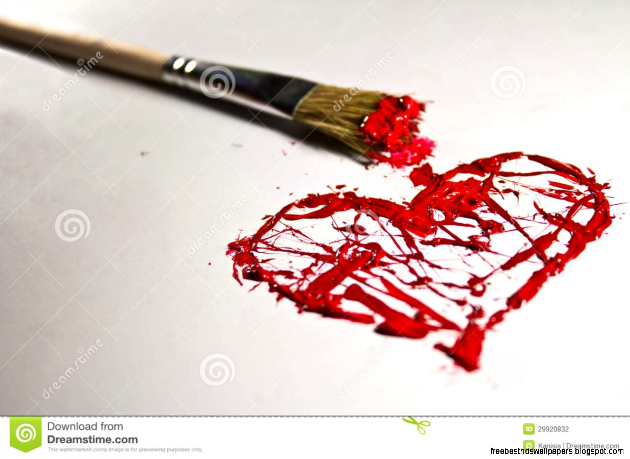 Red Color Splash Heart And Brush Stock Photography Image 29920832 Red Color Splash Heart And Brush Stock Photography Image 29920832
