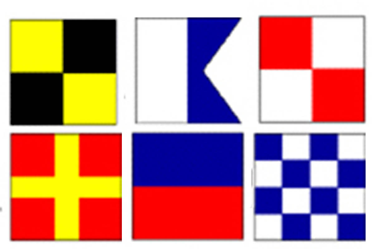 {twin oaks} place {210} nautical flags