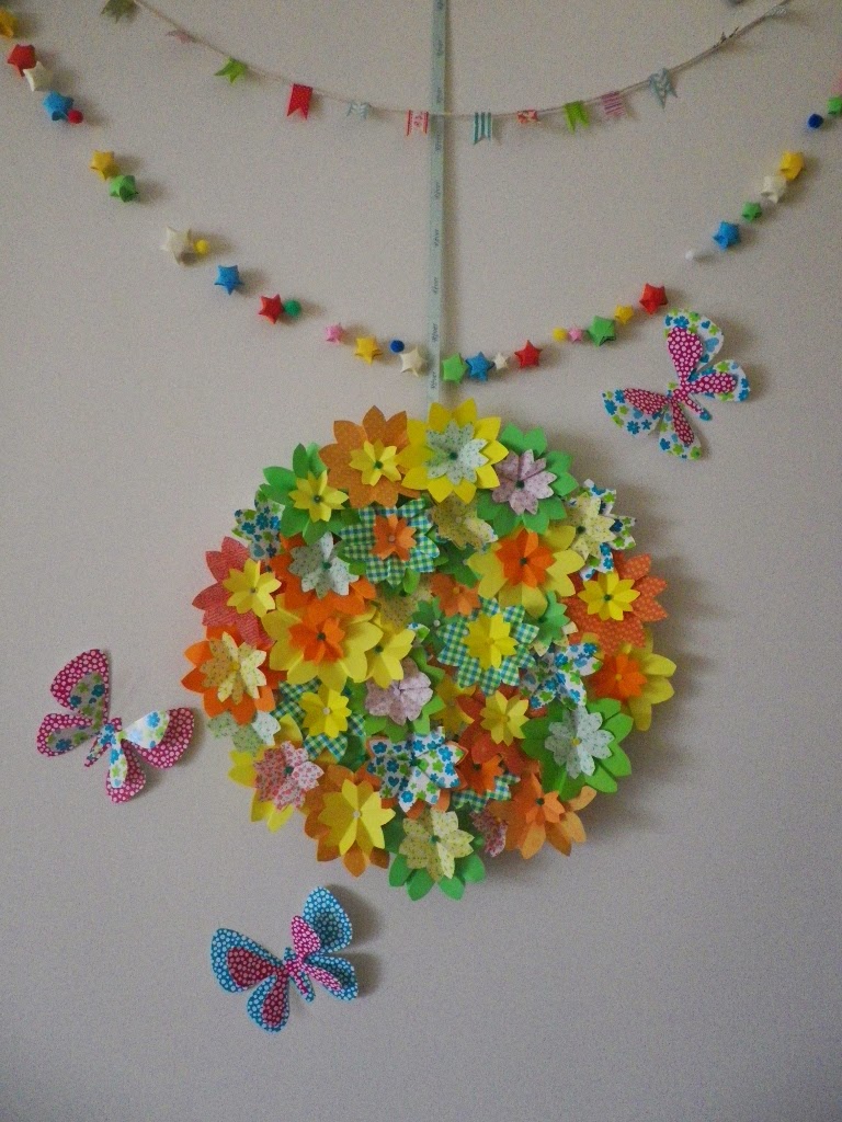 couronne de printemps origami