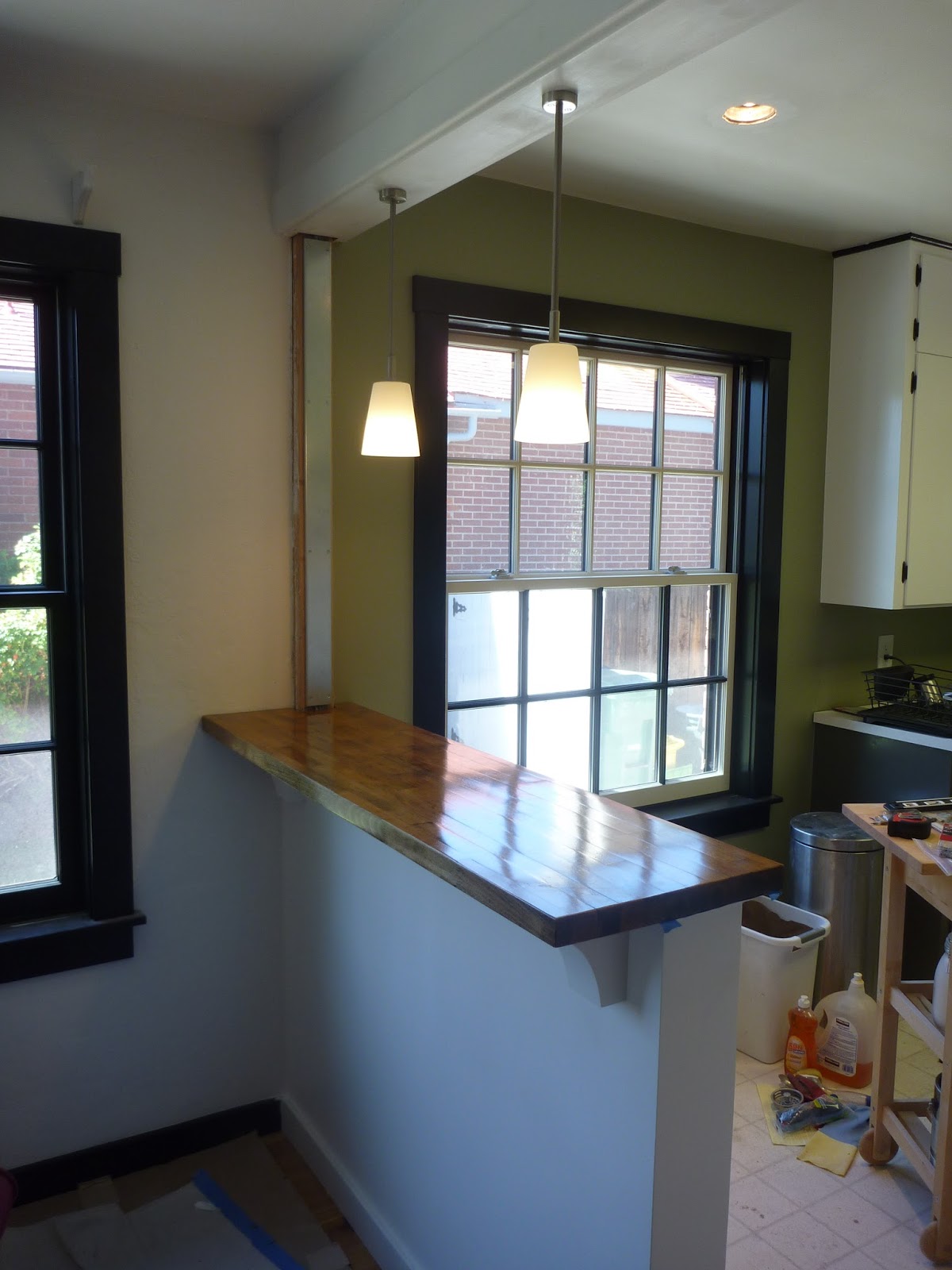 My Stupid House Building A Sturdy Half Wall Bar Top