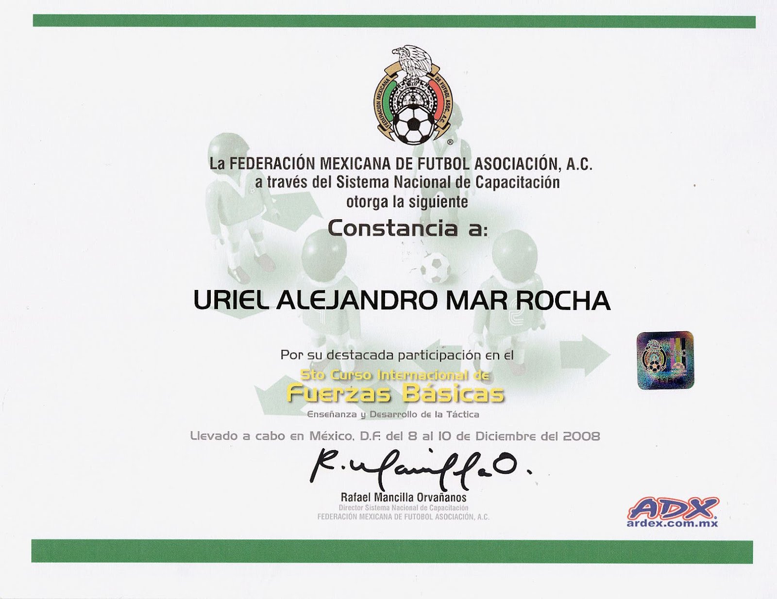 formatos de reconocimientos
