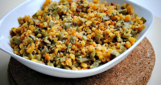 Kothavarangai Paruppu Usili/ Cluster Beans Lentil Curry