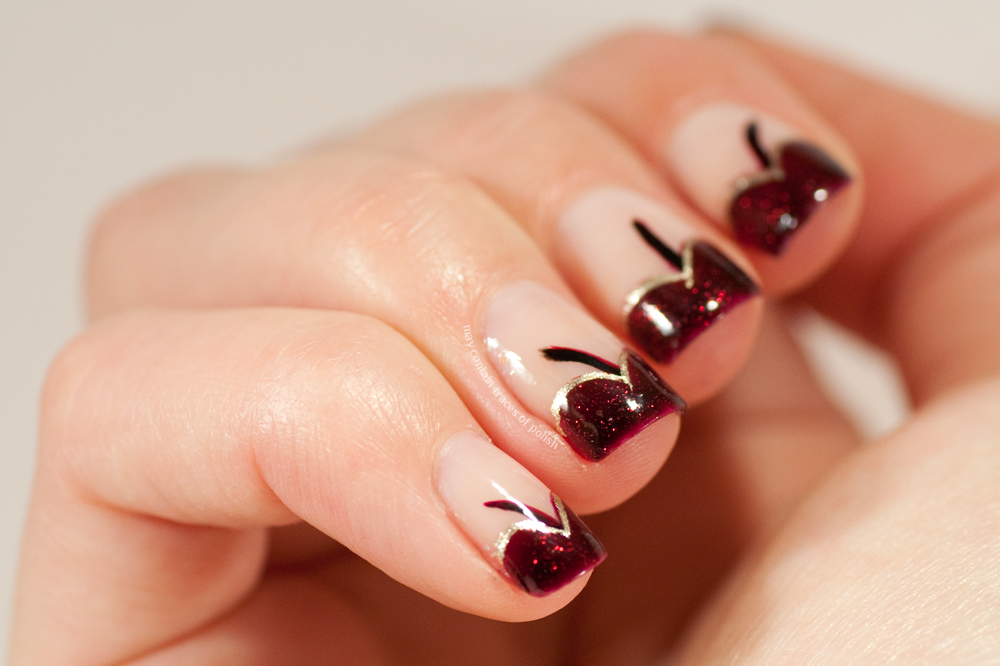 Apple nail art May contain traces of polish