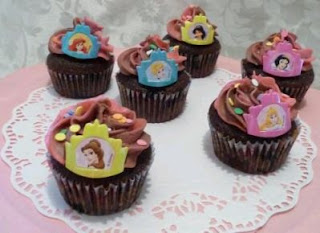 Cupcakes o Magdalenas de las Princesas de Disney para Fiestas Infantiles, parte 2