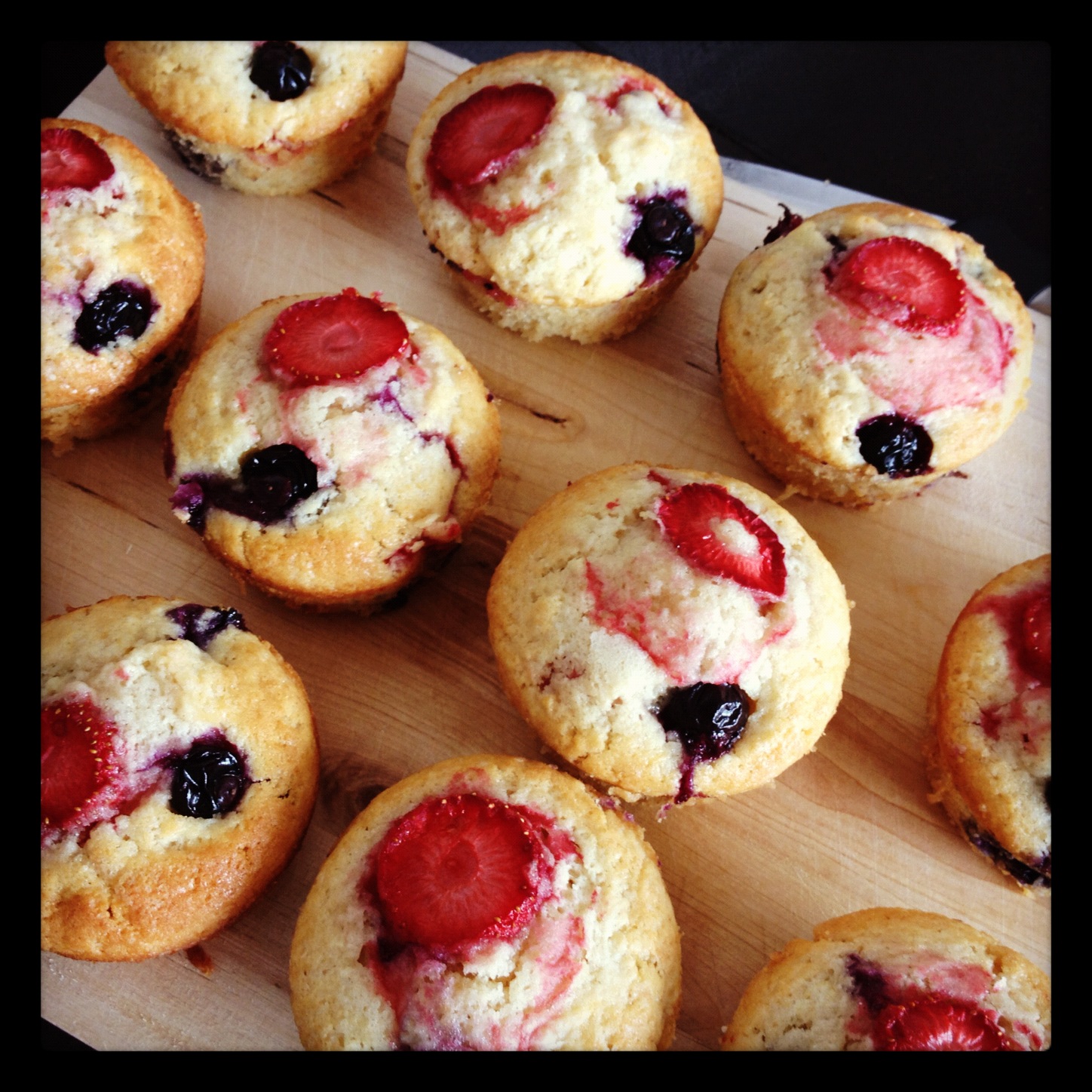 Whisking Through Life Happy July 4th! Strawberry Blueberry Muffins