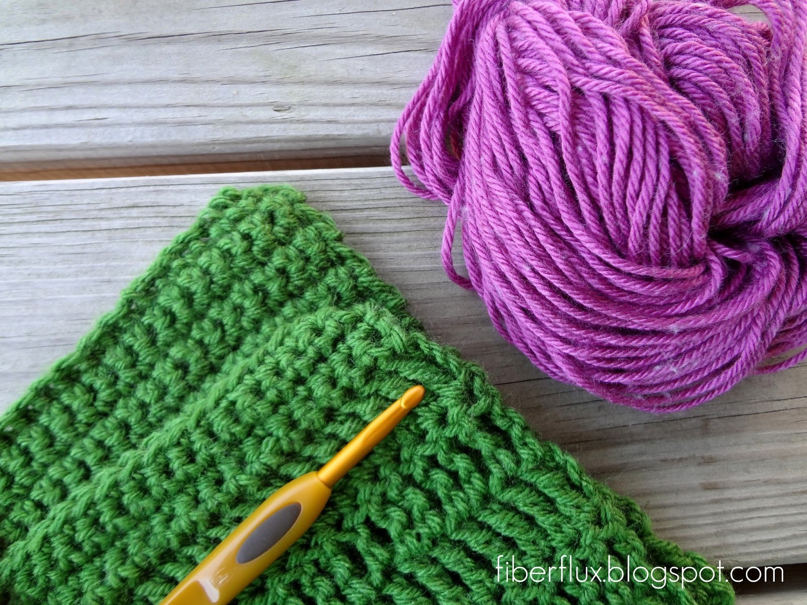 Fiber Flux How to Slip Stitch Two Things Together (Outside Loops)