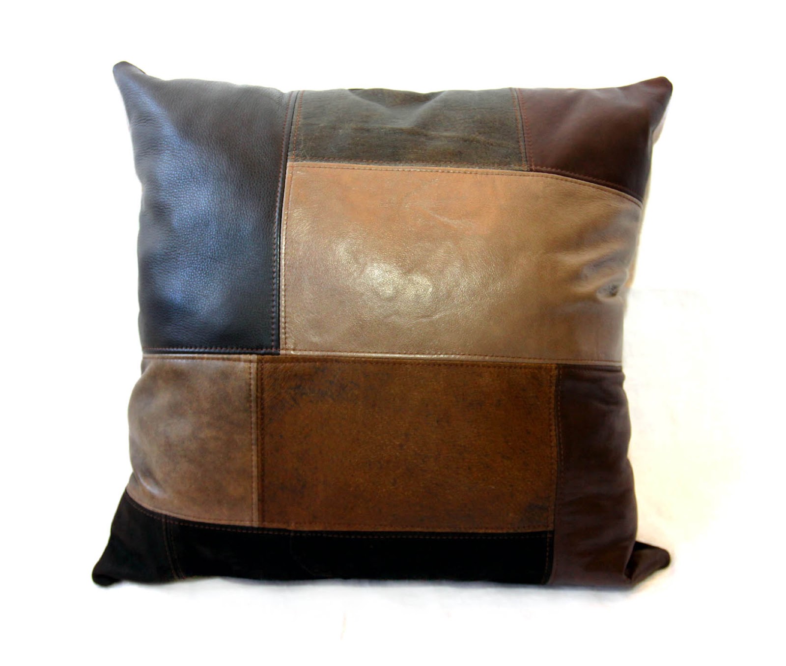 Uptown Redesigns Upcycled Leather Patchwork Pillows