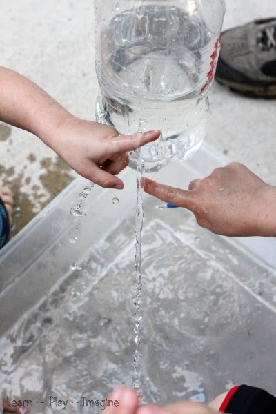 A simple demo to learn about water power - hands on water science for kids