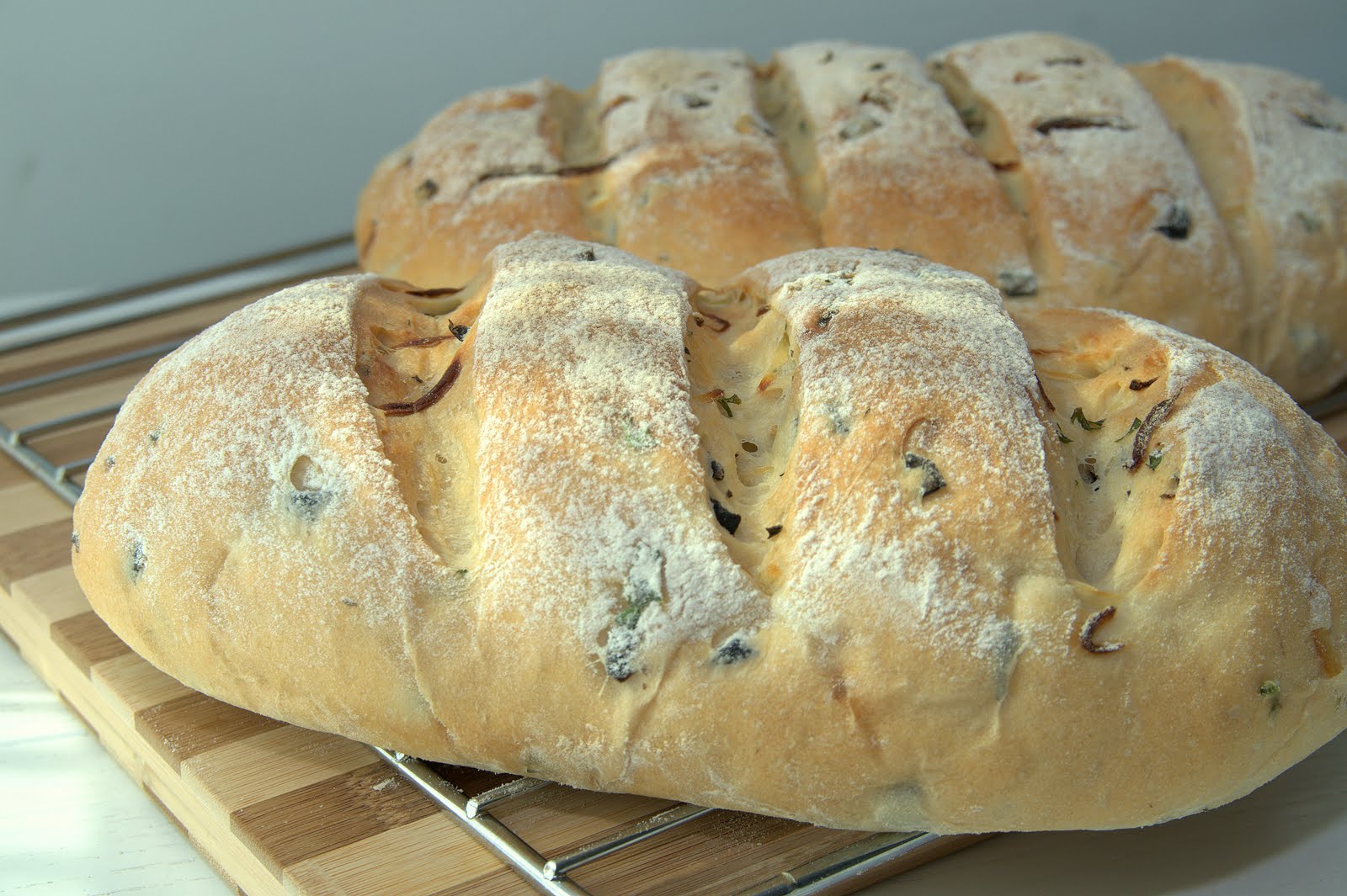 Phoebe's Flying Kitchen Savory Greek olive bread