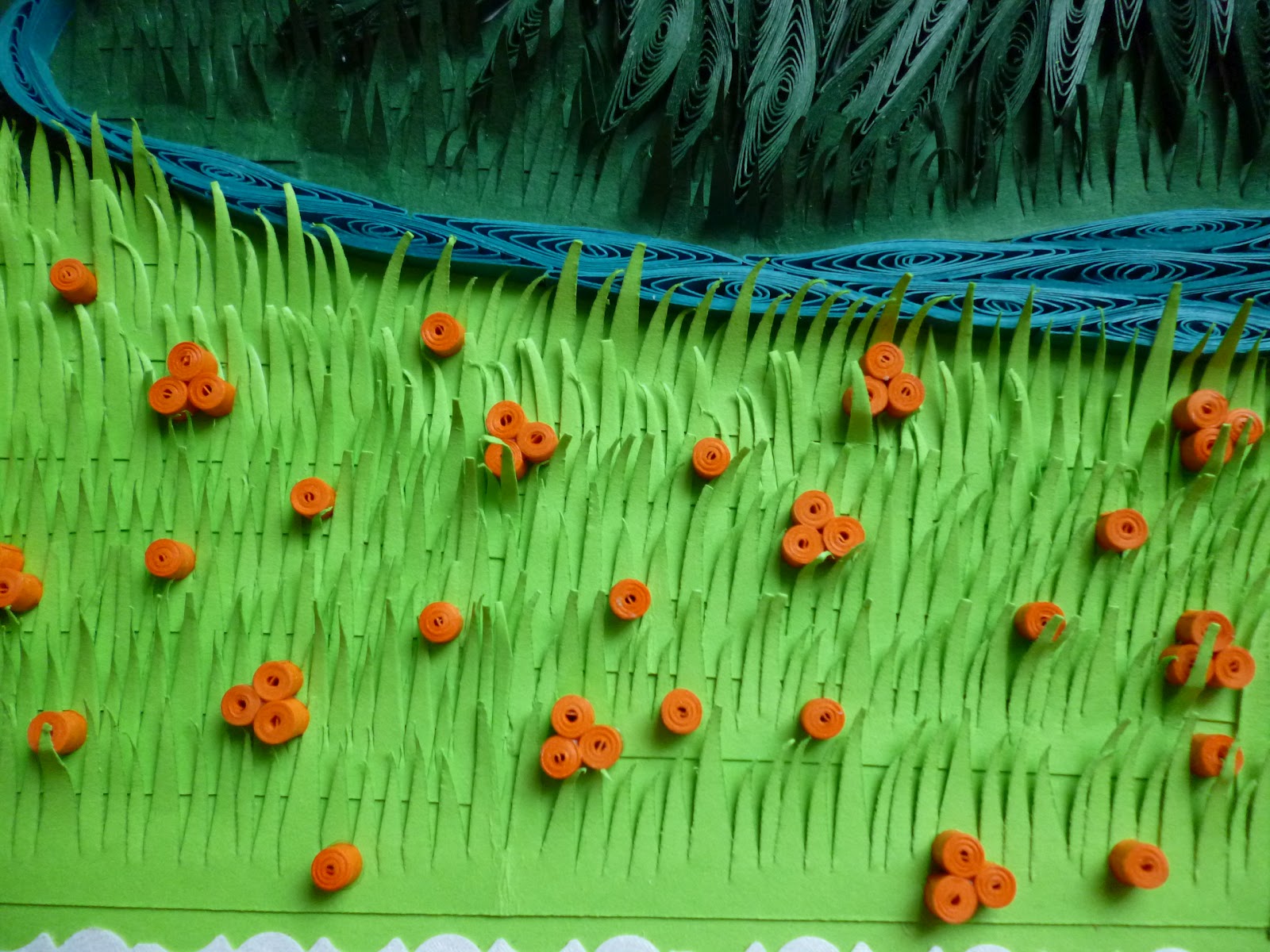Papírvilág quilling tájkép / quilled mountain landscape