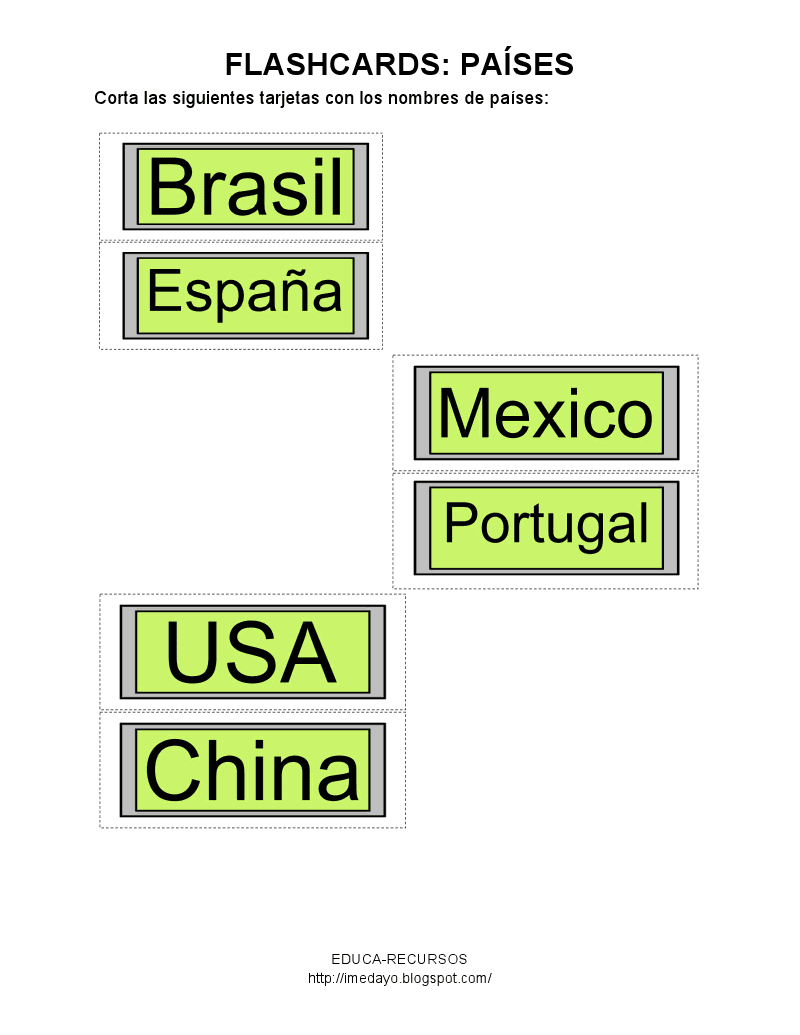 Nombres de paises - Imagui