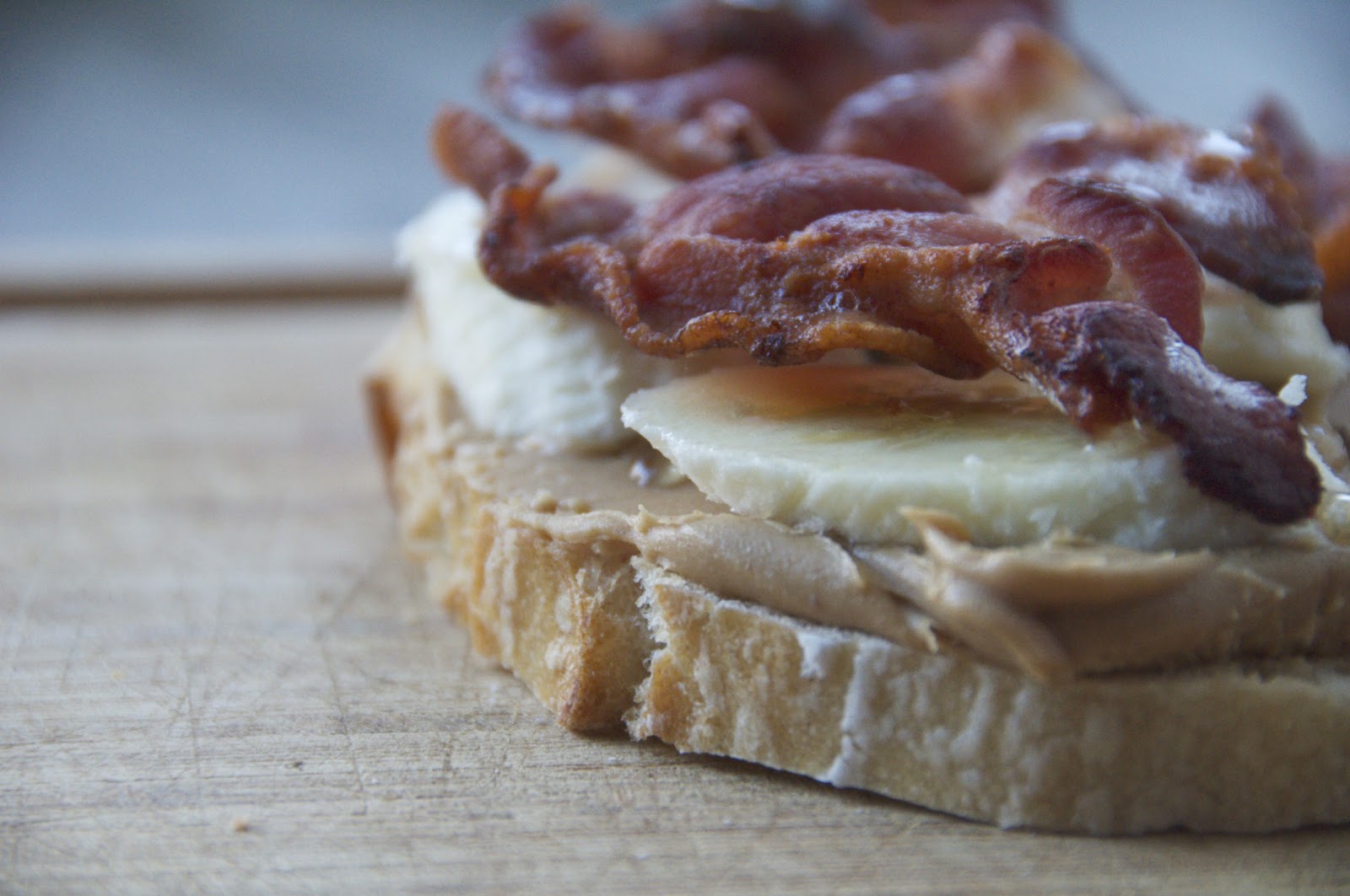 see you in the morning peanut butter banana bacon & honey a sandwich