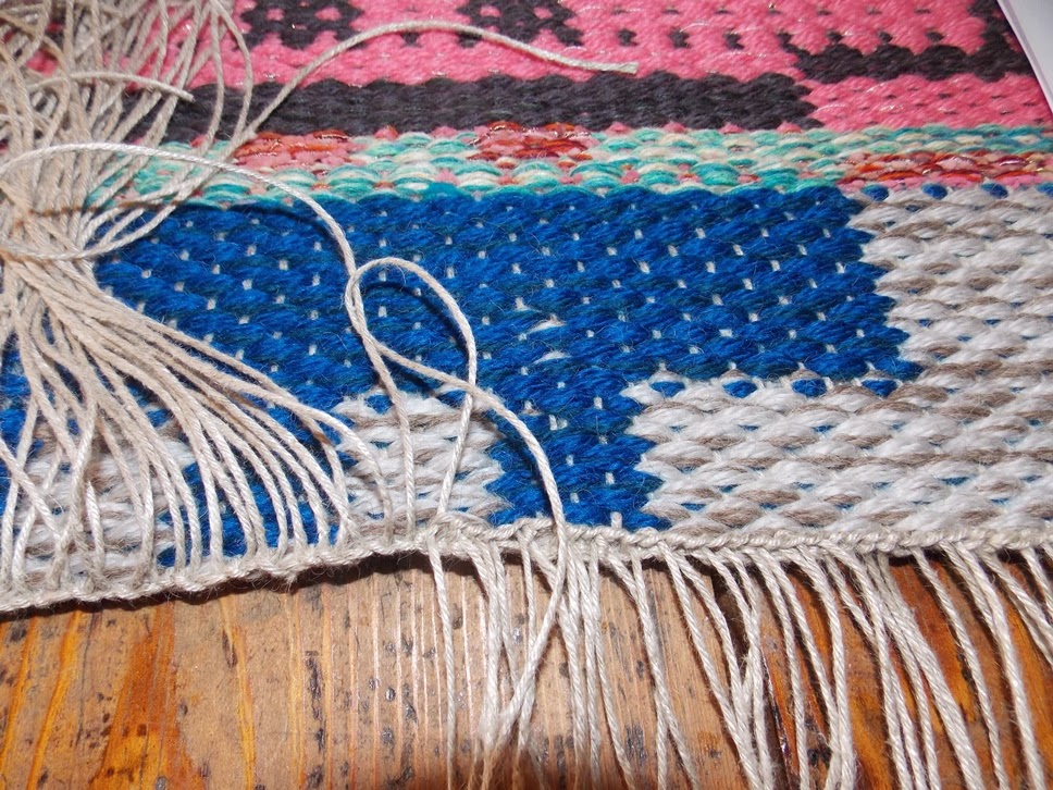 WEAVING FOR FUN Working On Rug Edge Treatment