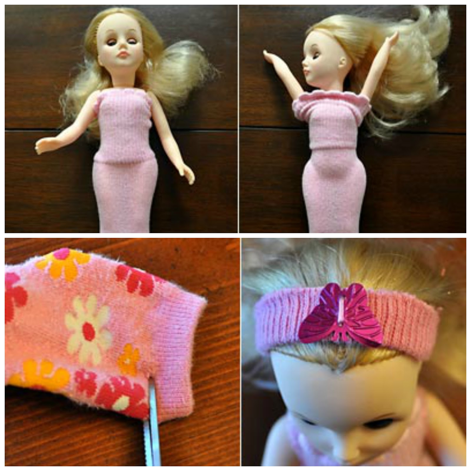 Barbie clothes out of socks hotsell