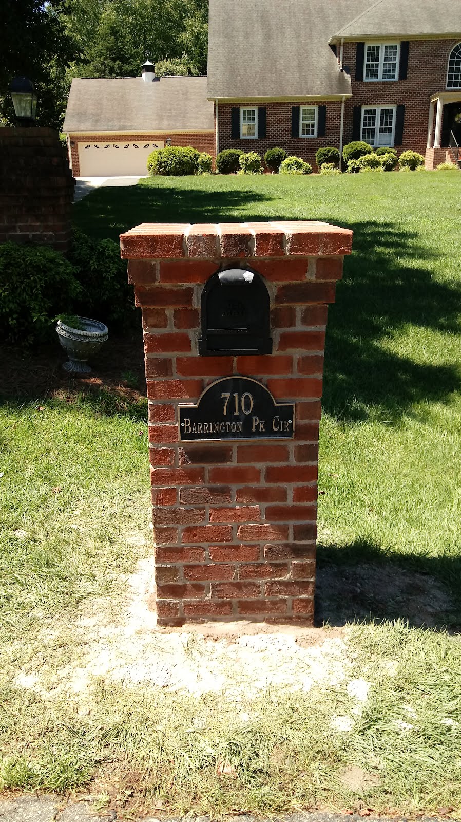 Brick mailbox