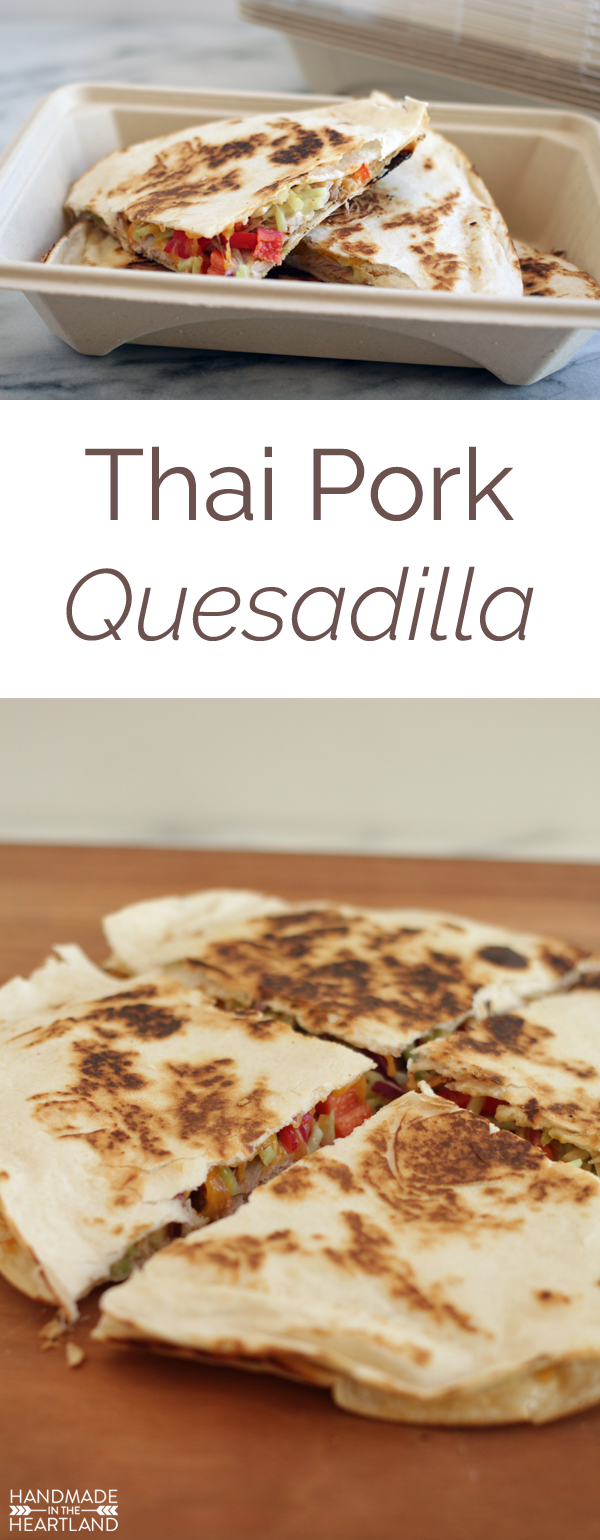 Leftover Pulled Pork turned into Thai Pork Quesadillas  #HeatAndEat