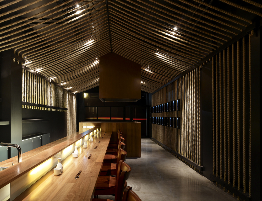 Best Restaurant Interior Design Ideas Grill & Sake bar, Australia (+plan)