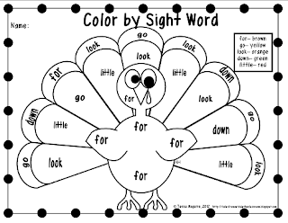 Dolch Thanksgiving Word Freebies: word go Sight by activities Style Classroom Color sight Dolch Thanksgiving Word Freebies: word go Sight by activities Style Classroom Color sight