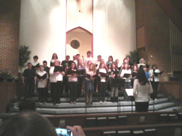 My first time directing the youth choir:)
