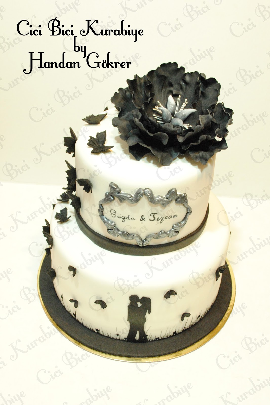 cici bici kurabiye cupcake pasta izmit siyah beyaz nisan pastasi