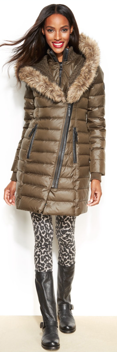  RUDSAK Faux-Fur-Trim Puffer Down Coat