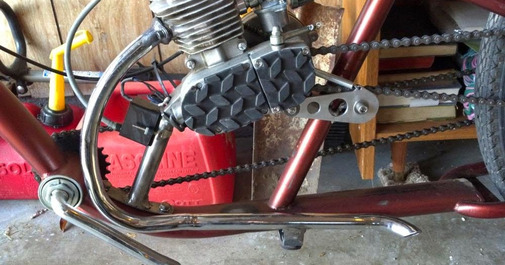 Motored Bicycle Hacks Motormounted chain tensioner