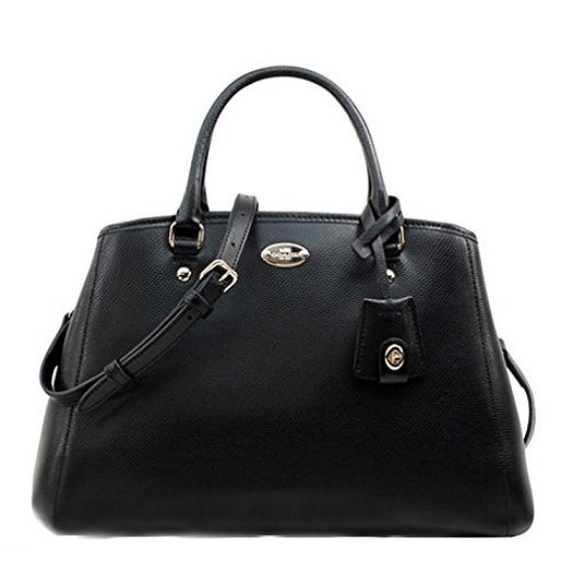 34607 Coach Crossgrain Leather Small Margot Carryall black  S$355