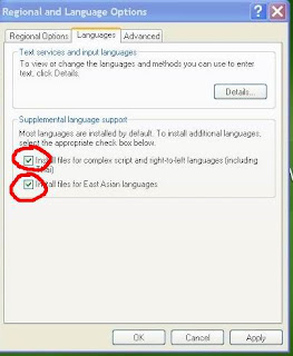Menginstall Bahasa Arab pada Windows XP