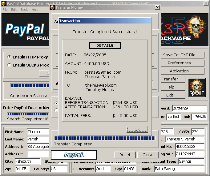 Paypal Hack Database With Sql