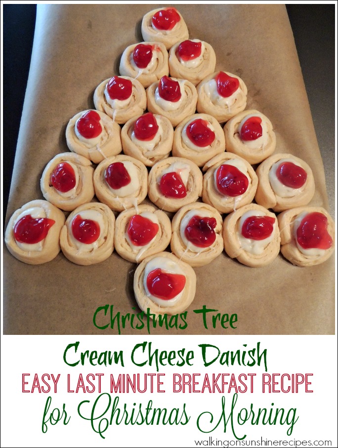 Christmas Tree Cream Cheese Danish - Easy Last Minute Breakfast Recipe ...
