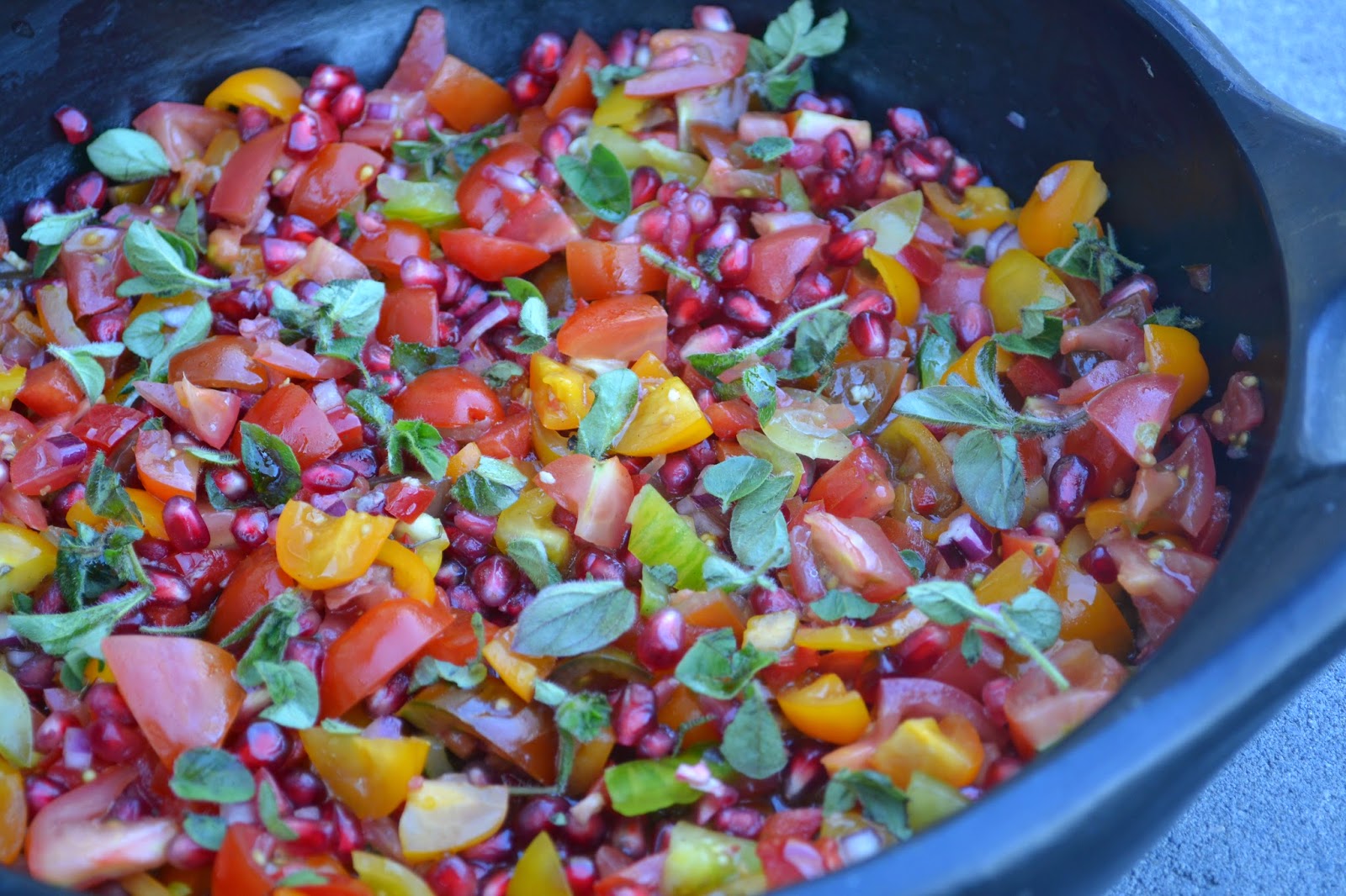 Eet lekker Tomatengranaatappelsalade