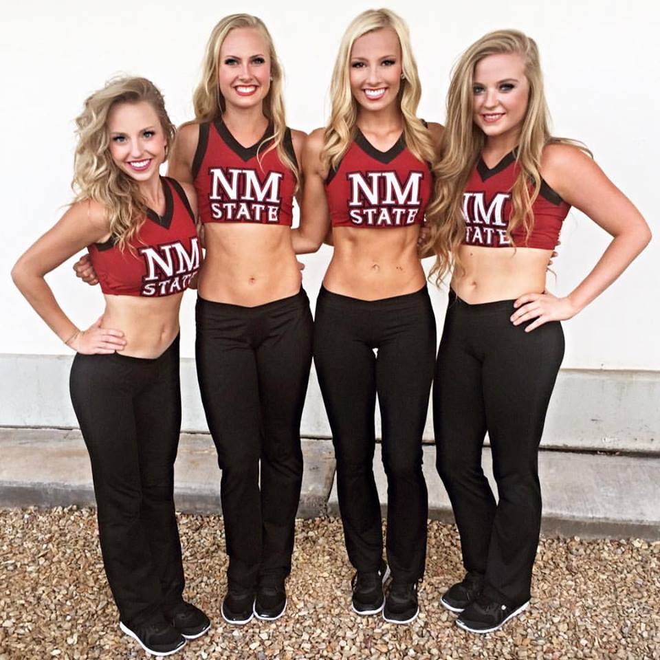 Go New Mexico State! also, how does Oregon have that many hot cheerleaders)...