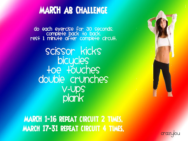 March Abs Challenge get your abs ready for summer