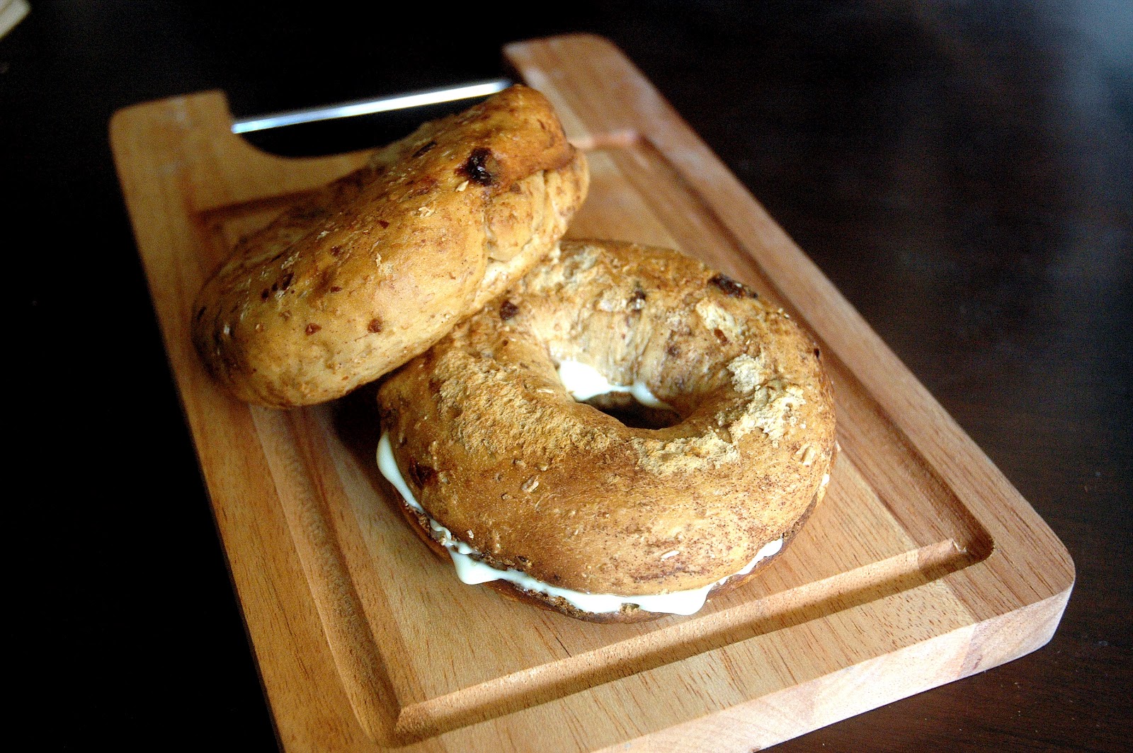 DUDE FOR FOOD What's in the Fridge...Bagels and Cream Cheese