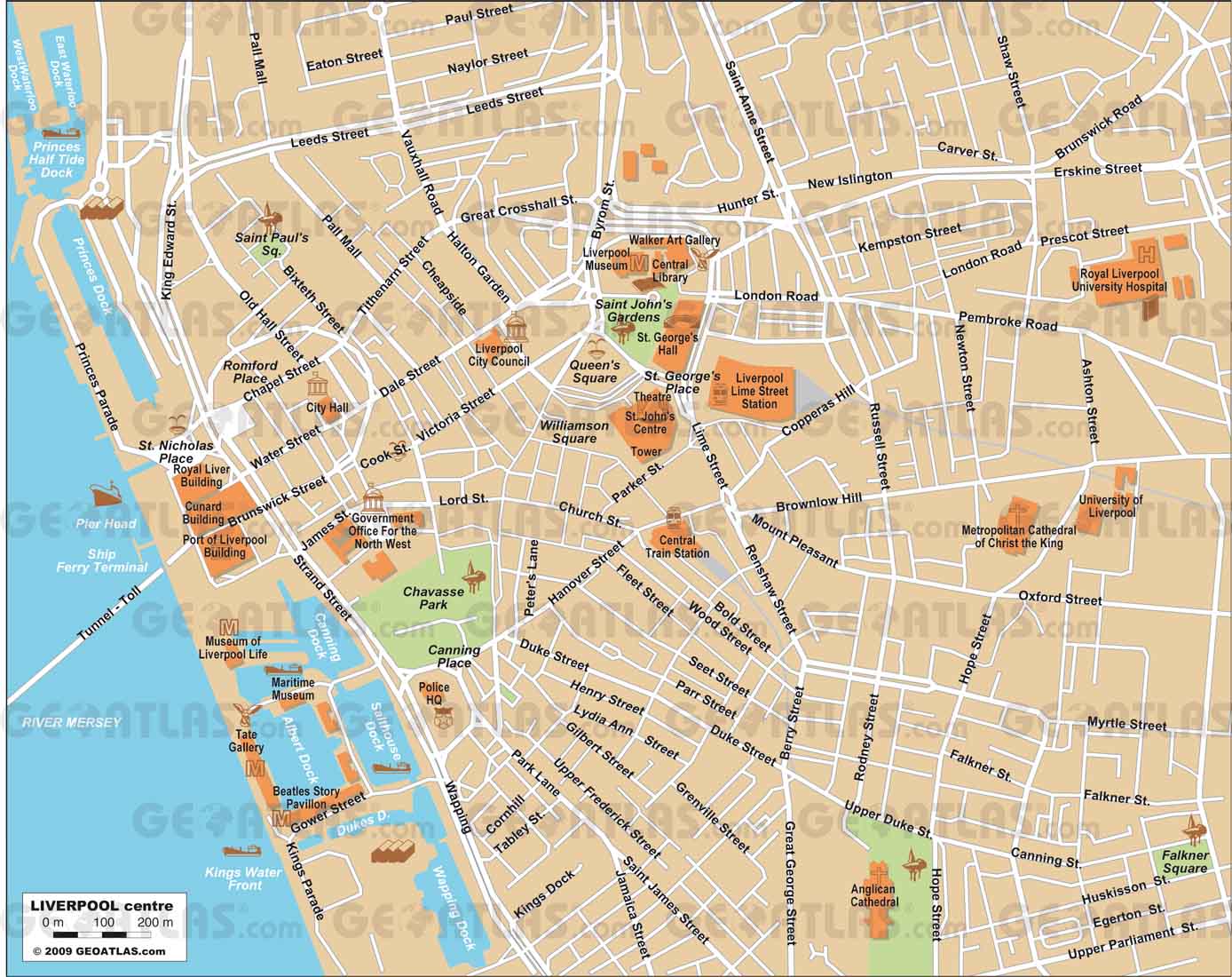 Mapas de Liverpool - Inglaterra | MapasBlog