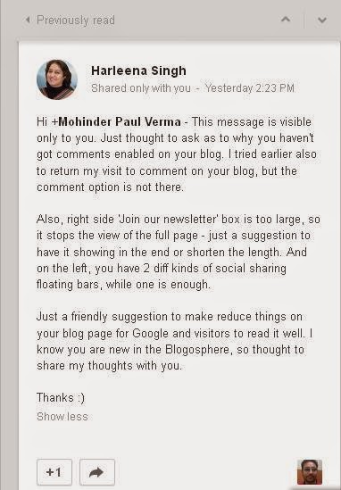 An Advise by Harleena Singh to Blogging Funda
