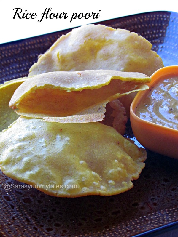 Goan Rice Flour Poori / Rice Flour Puffed Breads SarasYummyBites