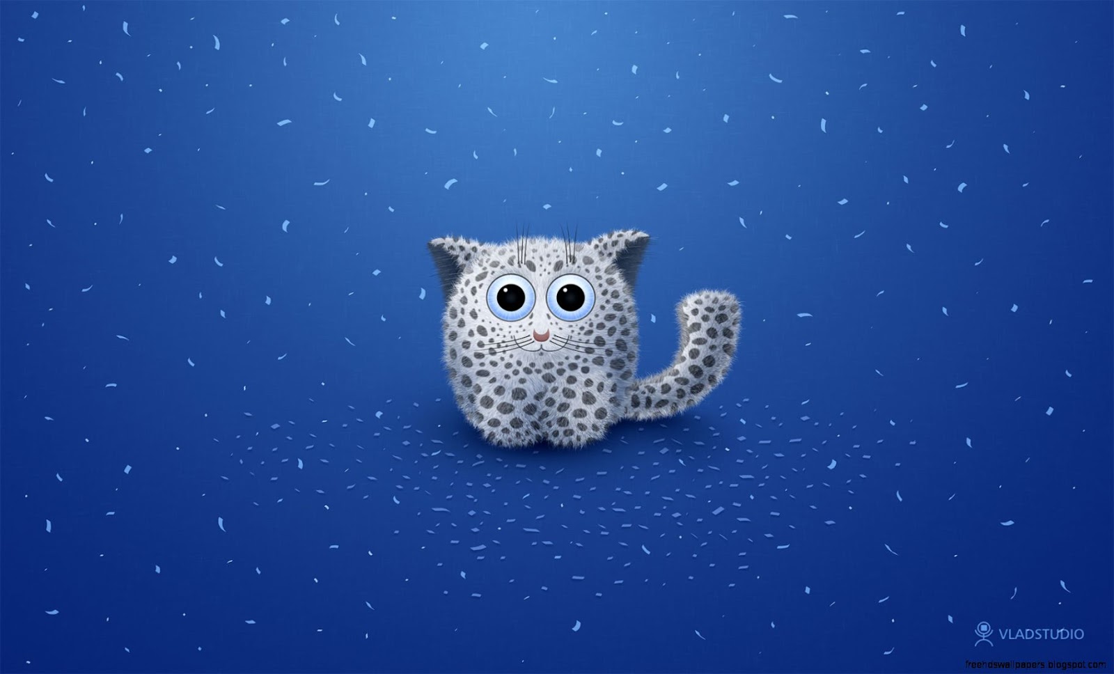 Cartoon Snow Leopard