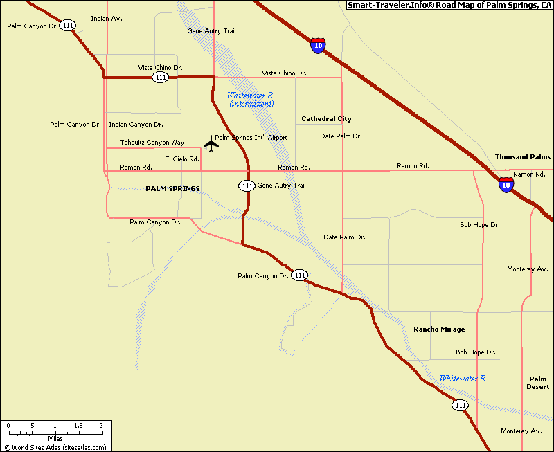 Palm Springs Map Free Printable Maps