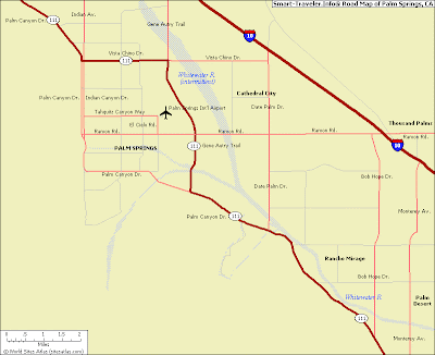 Map of Palm Springs CA USA