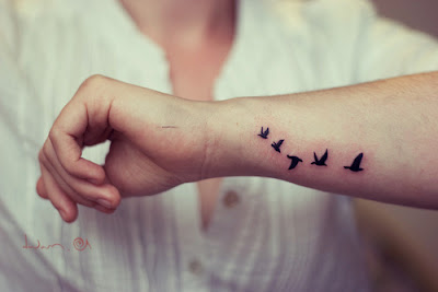 Small Bird Tattoo Outline