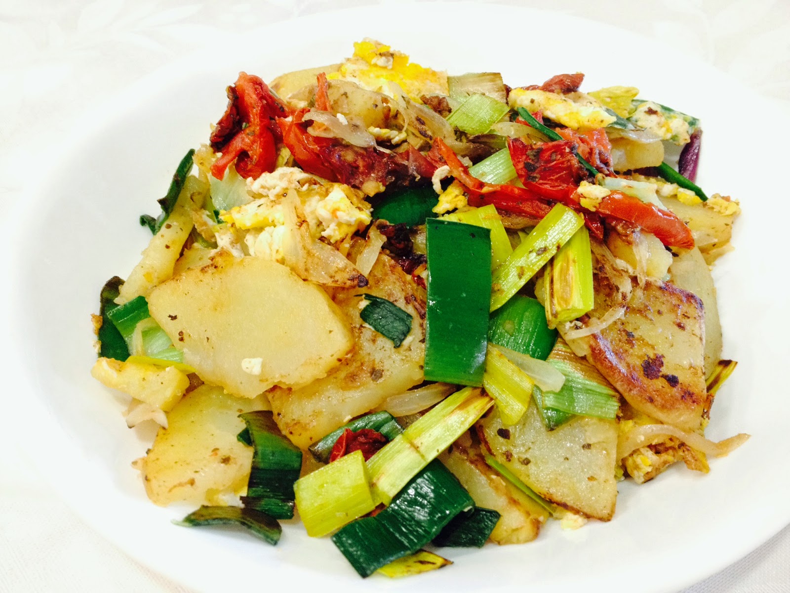 Mama Boo's Kitchen Potato and Leek with Scrambled Egg