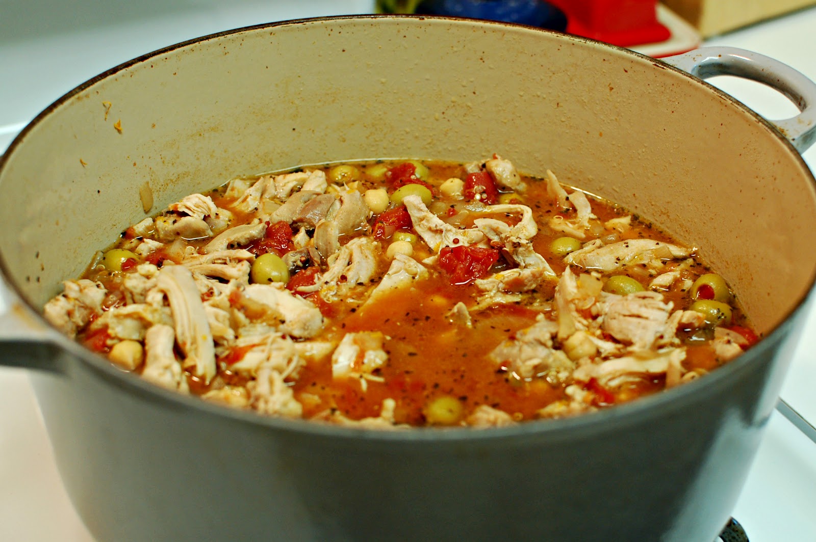 quinoa, chicken, and green olive stew lb's good spoon