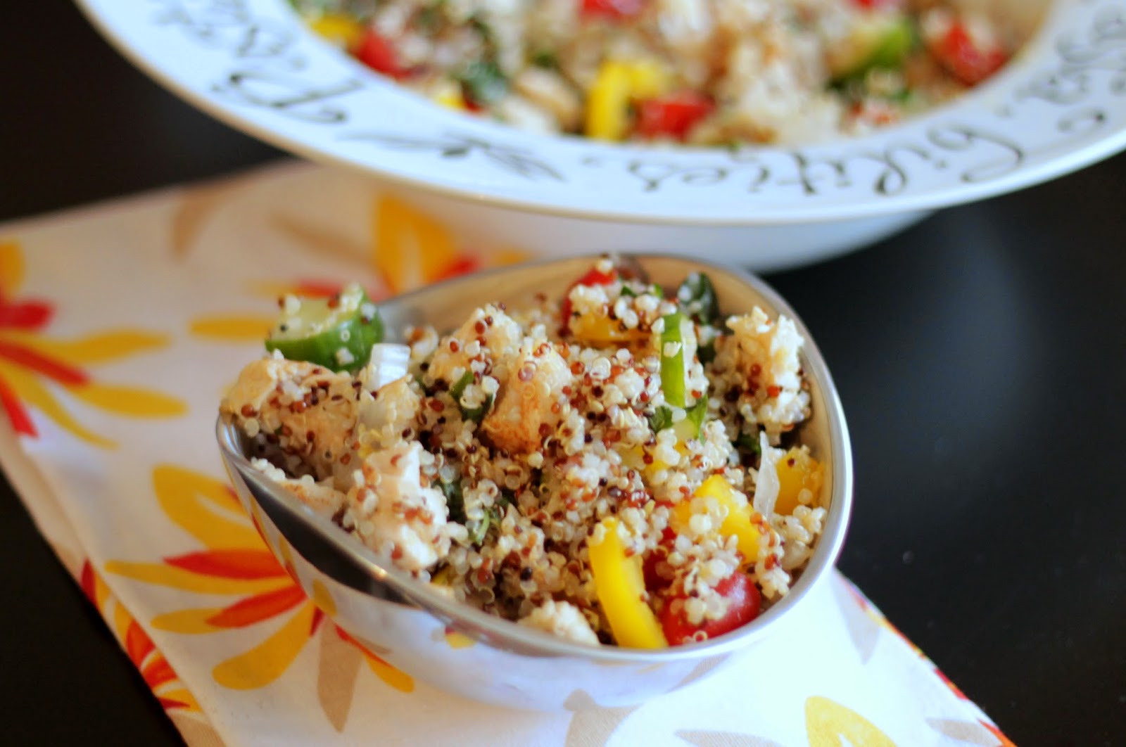 Brunch N' Cupcakes {Summer Quinoa Salad with Fresh Basil and Lemon