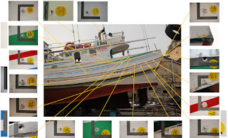 fishing boat Kuang Ta Hsing No. 28 - Portside Rear schematic diagram 廣大興28號漁船左舷後段彈著點示意圖